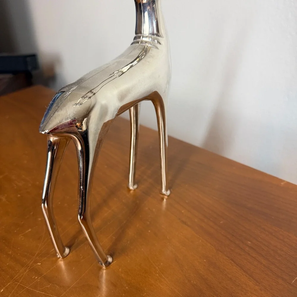 Godinger‎ Reindeer Candelabra Silverplate Christmas Holiday Decor